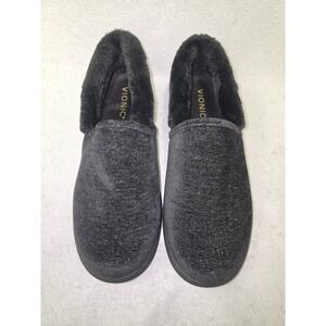 Vionic Clare Faux Fur Slip On Sneakers Slippers Black Womens Size 8.5